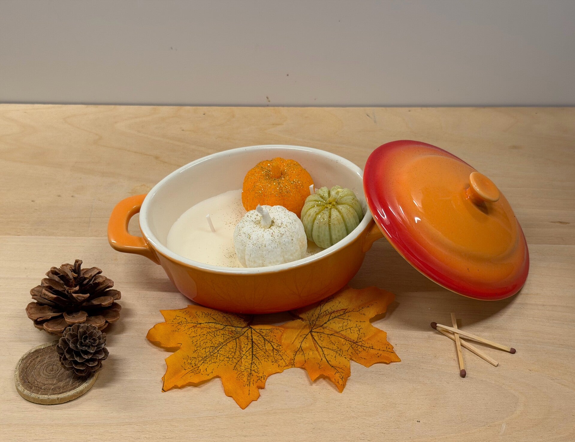 Herfst en Halloween collectie Marmietje met pompoenen