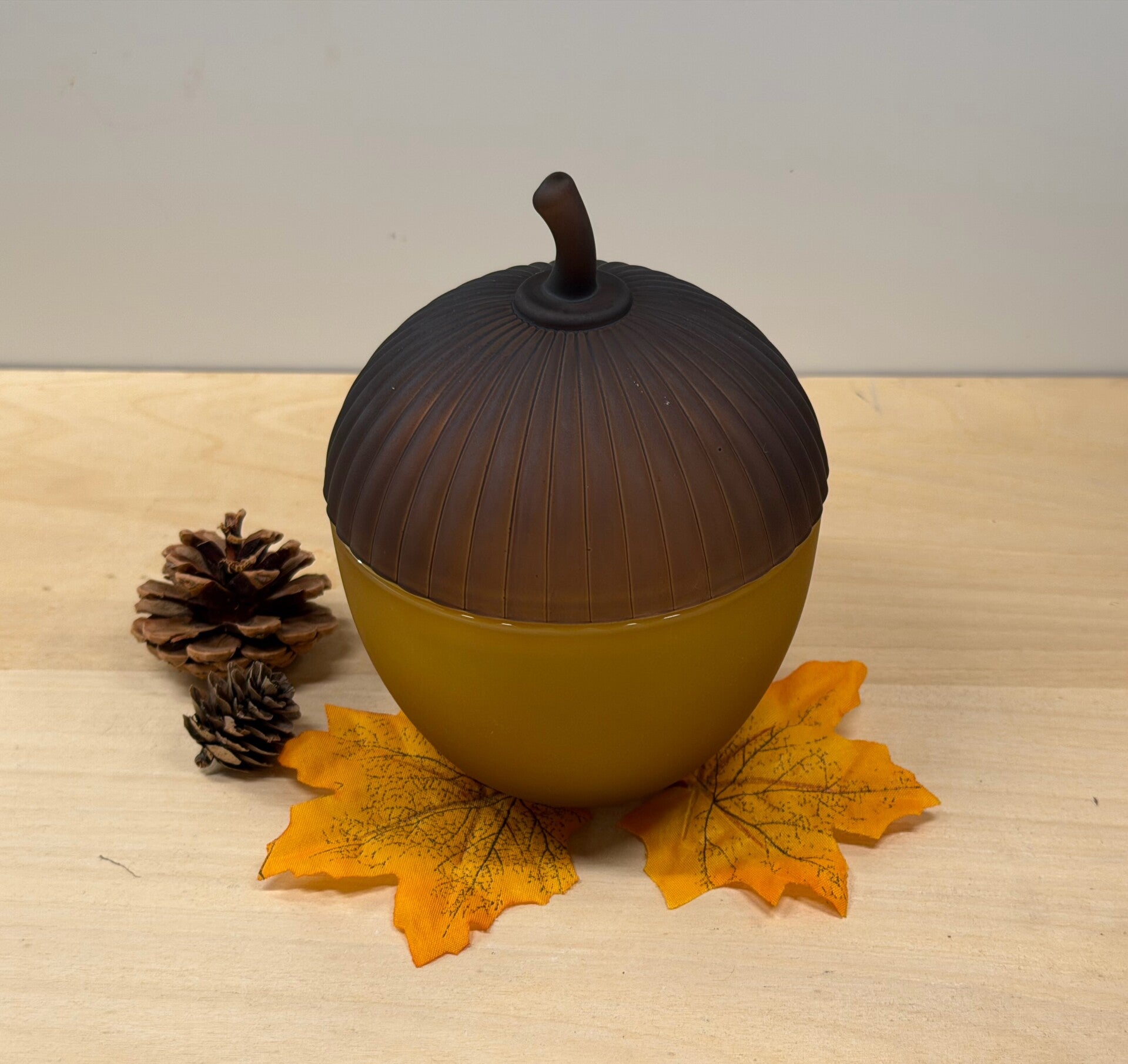 herfst en Halloween collectie grote pompoen in glas