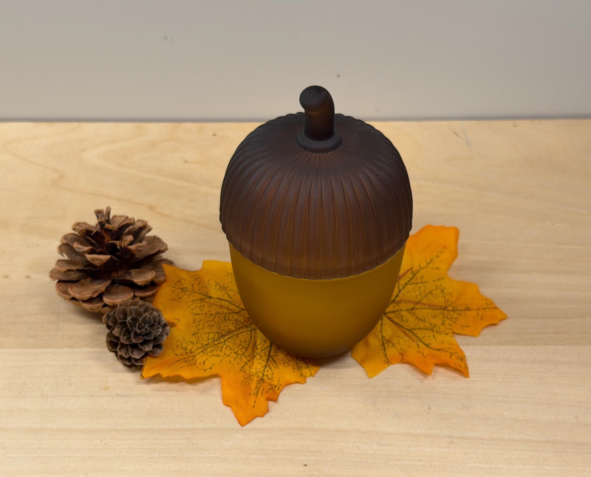 herfst en Halloween collectie kleine pompoen in glas