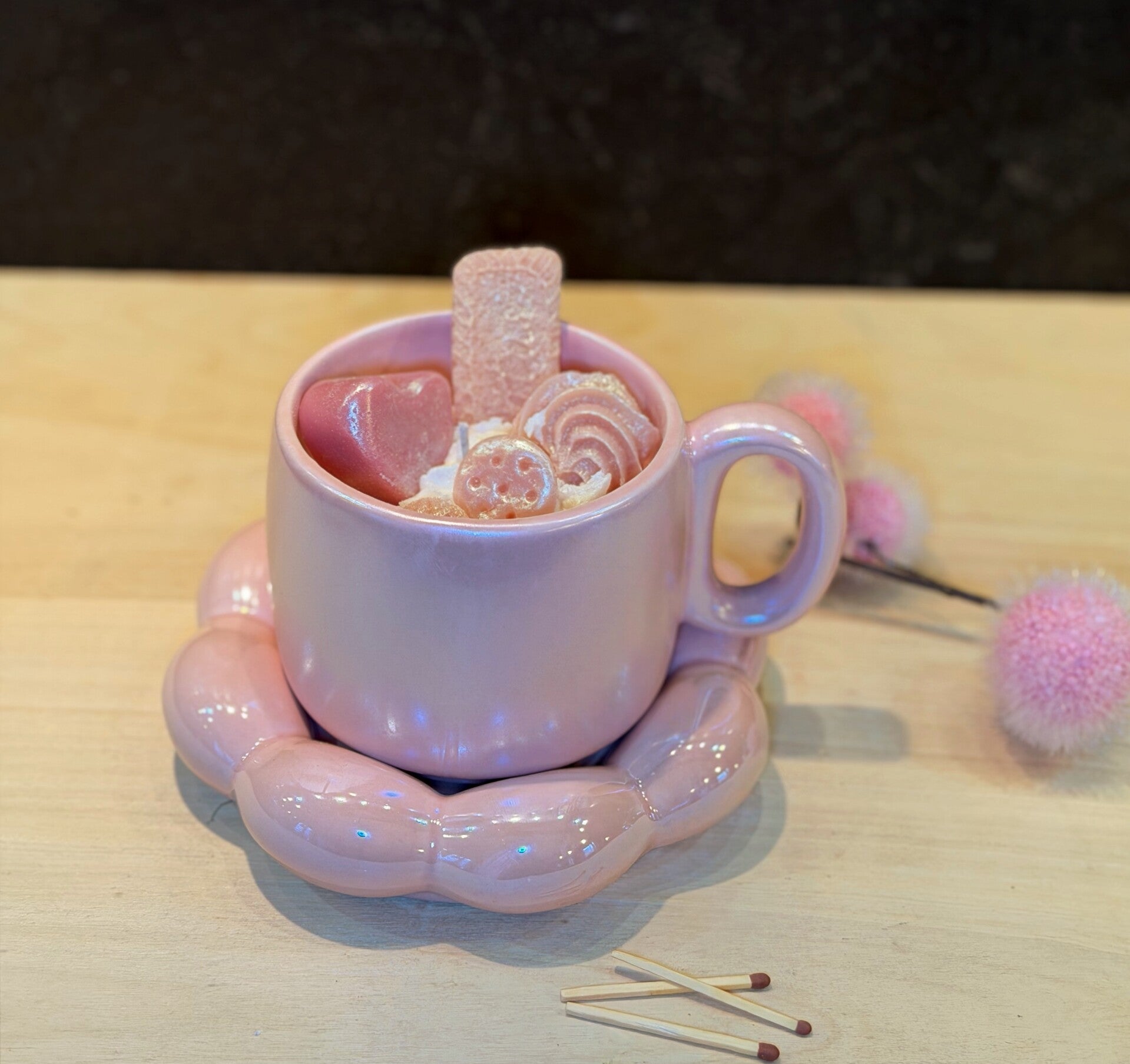 Perlefine's Tea Time kop met schotel