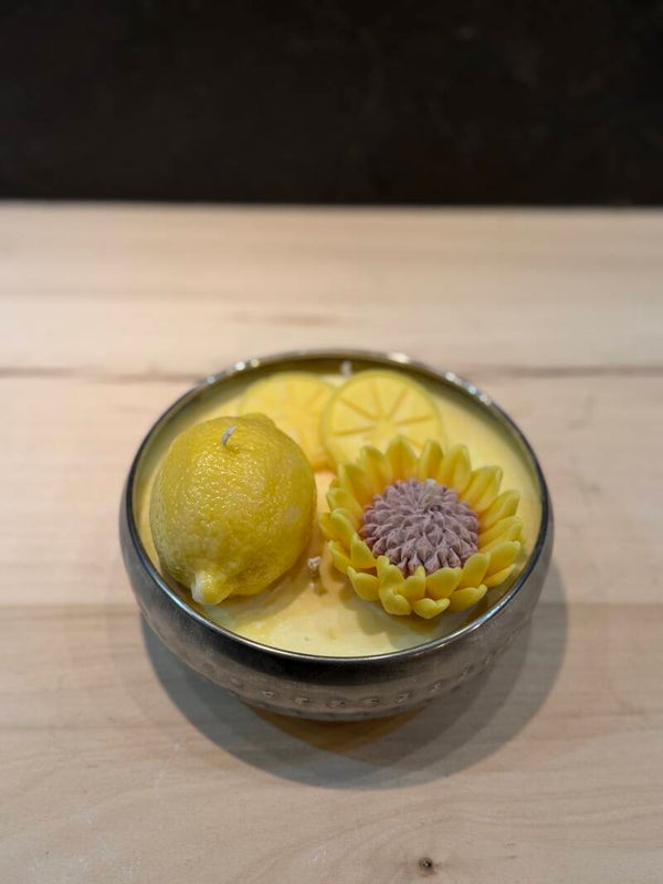 Bouquet Candle terrasschaal met citroen