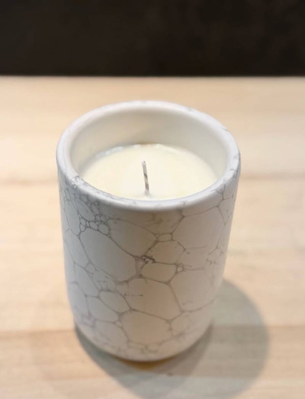 Luxe Glow in white marble jar