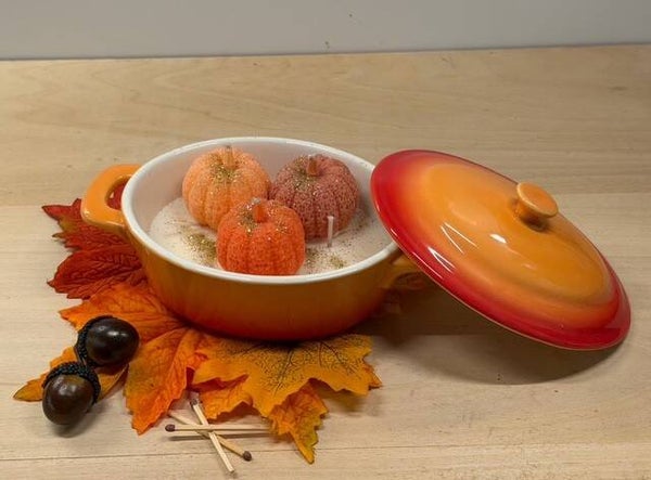 Herfst en halloween collectie marmietje met pompoenen.