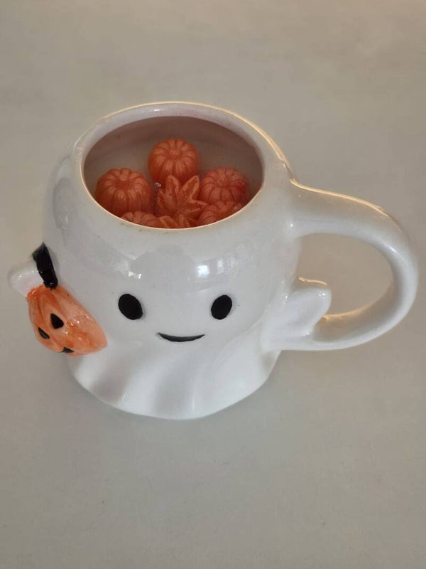 Herfst en Halloweencollectie Lieve spookjestas gevuld met pompoenen