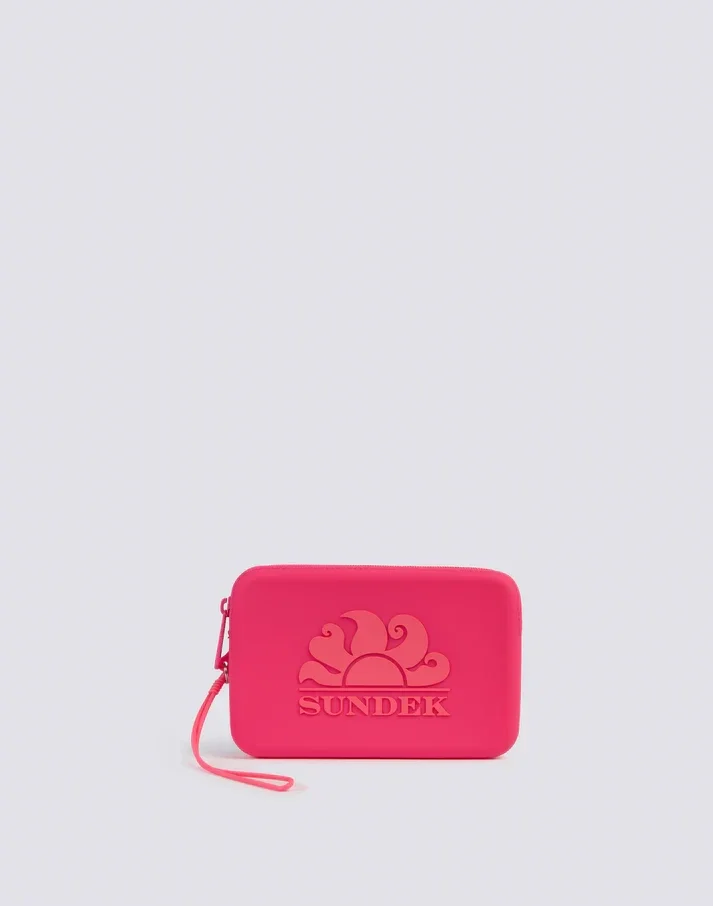 MINI POCHETTE IN GOMMA CON LOGO - Sundek