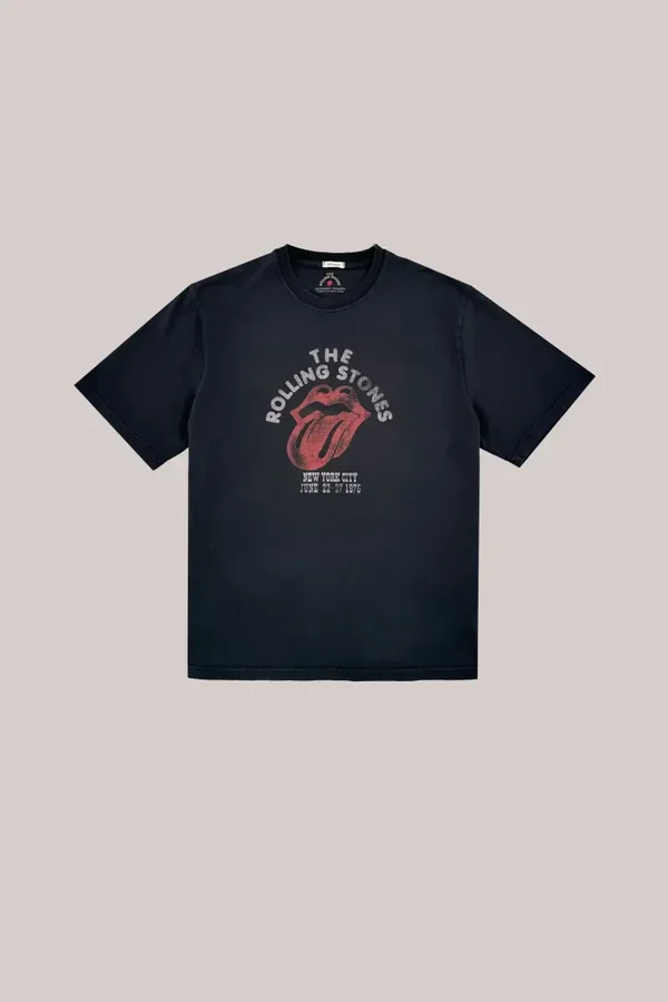 T.SHIRT THE ROLLING STONES CLASSIC LOGO NERO STONE - InTheBox
