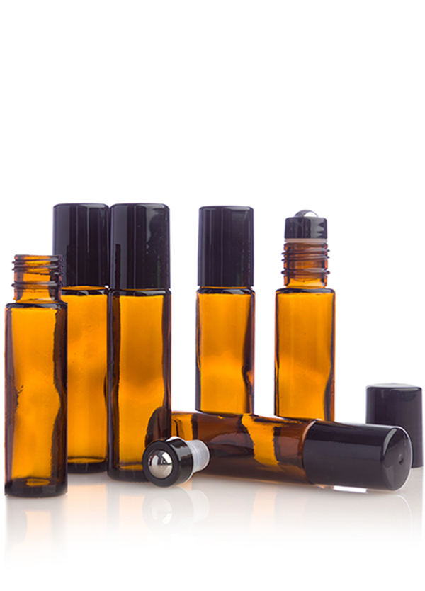 Amber Glazen Rollers | 10ml | 6 Stuks