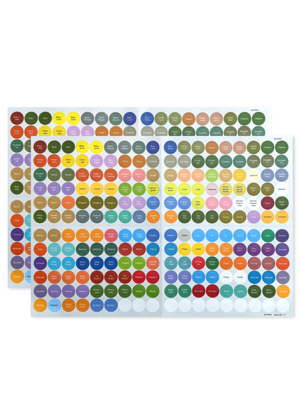 dōTERRA Dop Stickers (2 Vellen) | Versie 11