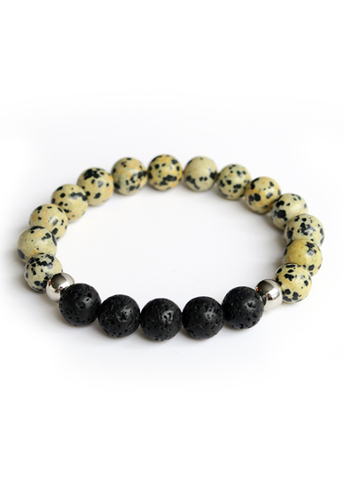 Armband Jaspis Dalmatiër (10mm)