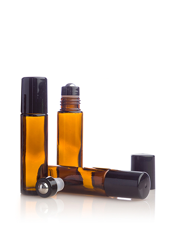 Amber Glazen Rollers | 10ml | 3 Stuks