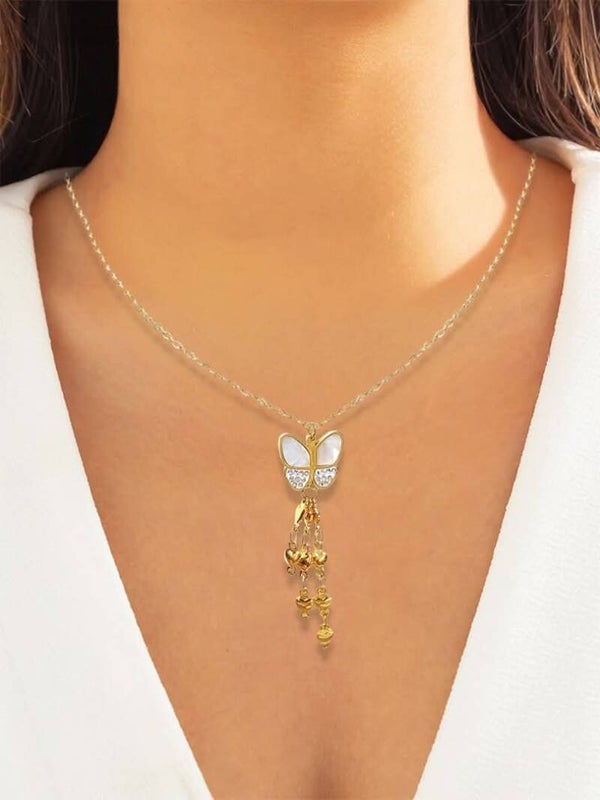 pendentif papillon blanc