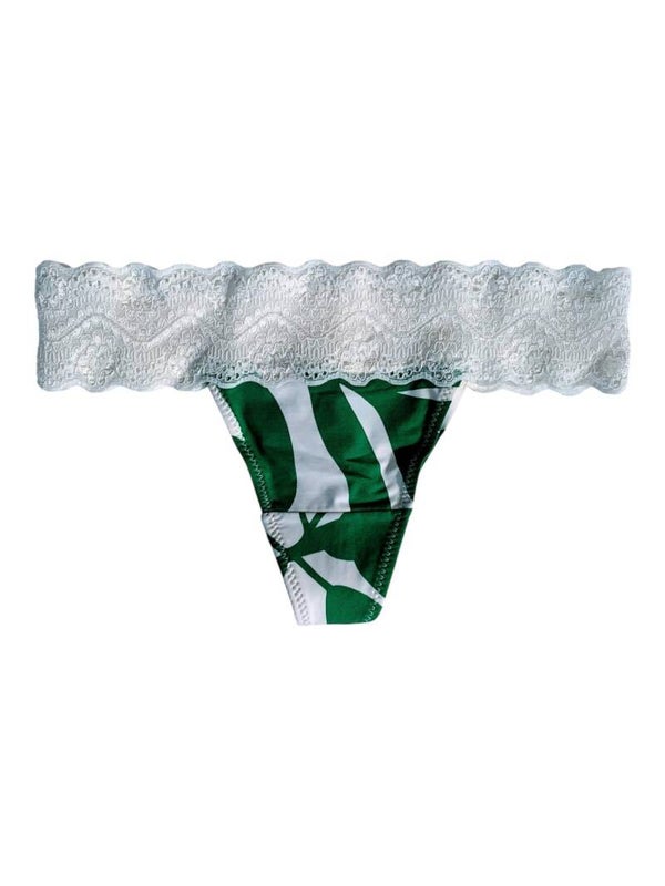Brazilian Tanga CRISTINA - size SMALL/ Leaves