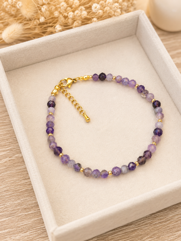 Ametyst Lotus armbånd