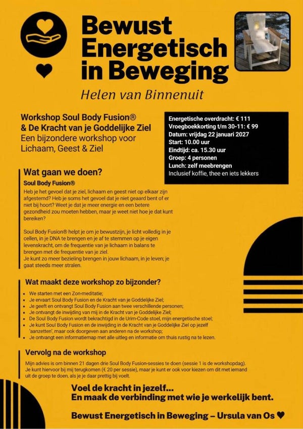 Workshop Soul Body Fusion & De Kracht van de Goddelijke Ziel