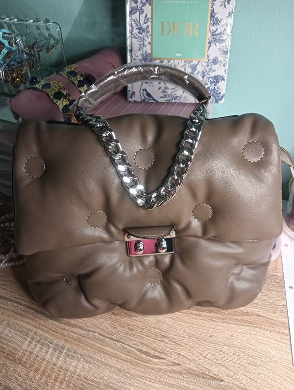 Borsa "MATELASSÉ" brown