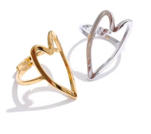 Anello "CUORE PURO" acciaio inossidabile waterproof