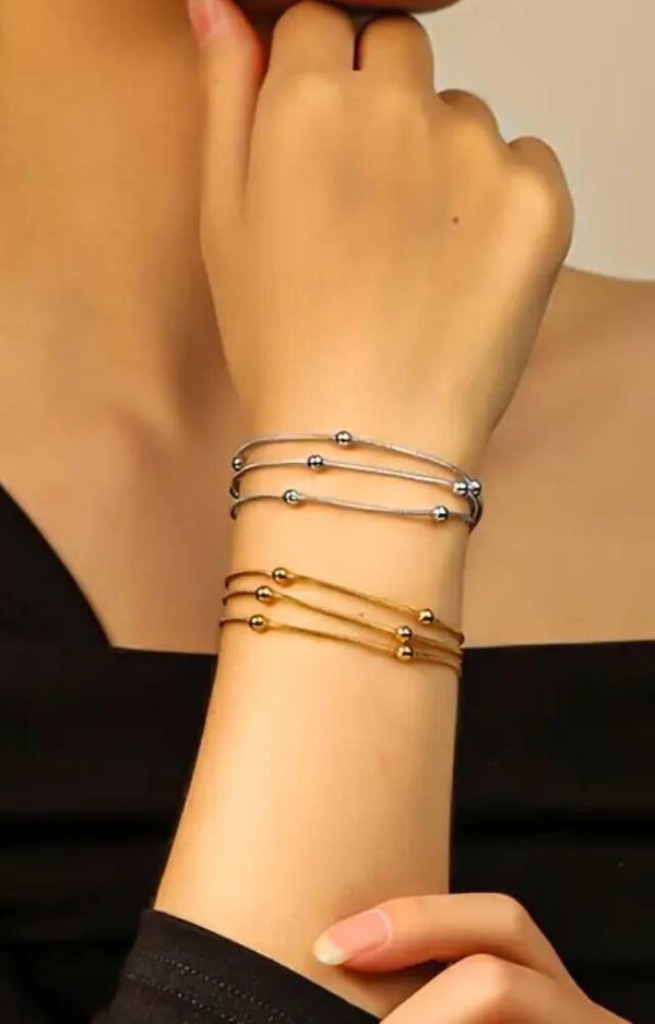 Bracciale "PEPITE" acciaio inossidabile