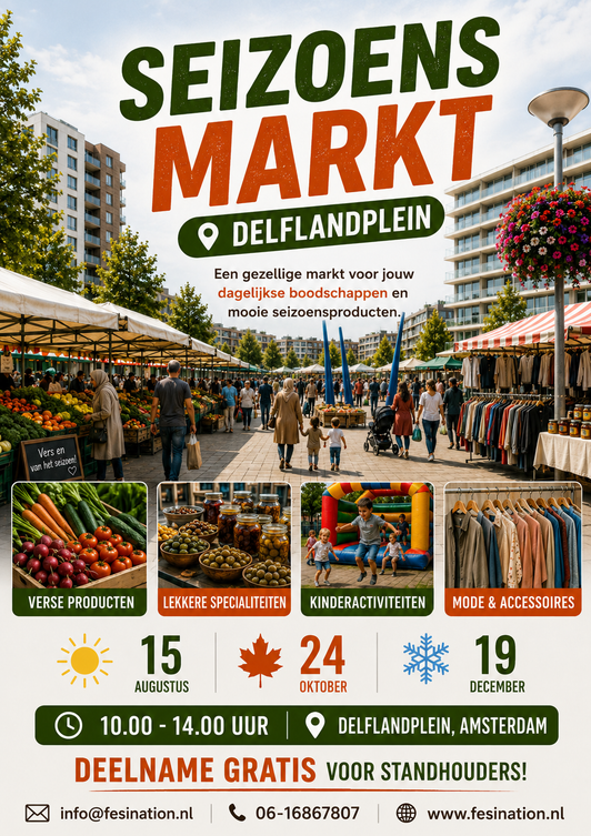 Flyer Delflandplein Seizoensmarkt