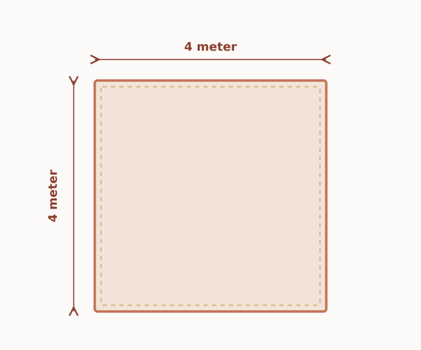 Pop-up Klein – 4 x 4 meter