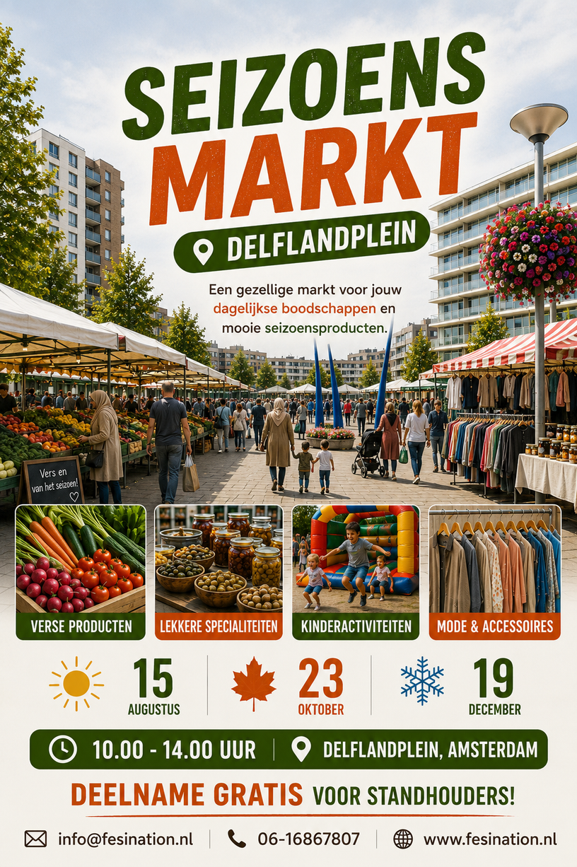 Flyer Delflandplein Seizoensmarkt