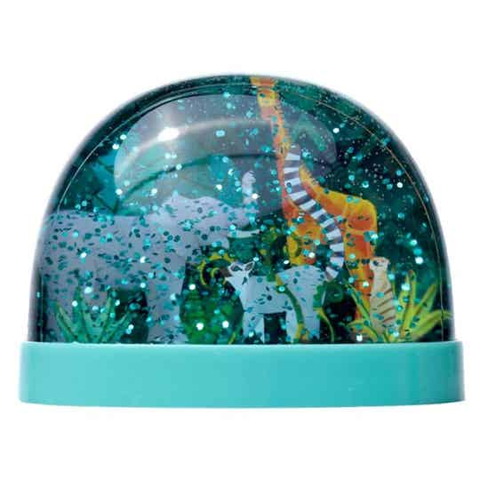 Sneeuwbol | Dieren | Olifant | Giraffe | Aap | Glitters | Kunststof | 7x9x6,5cm