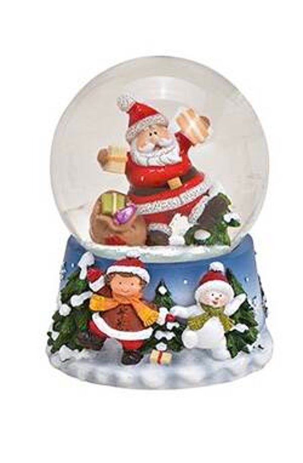 Sneeuwbol Kerstman met cadeaus