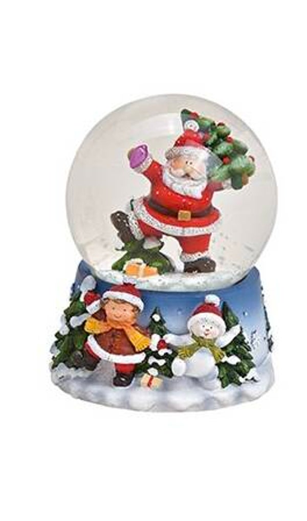 Sneeuwbol Kerstman met kerstboom