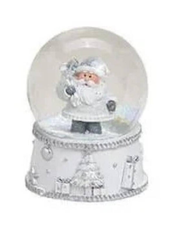 Sneeuwbol | Kerstman | Wit | Zak cadeaus | Kerstdecoratie | Gebr. Wurm | Ø 6 x 8cm