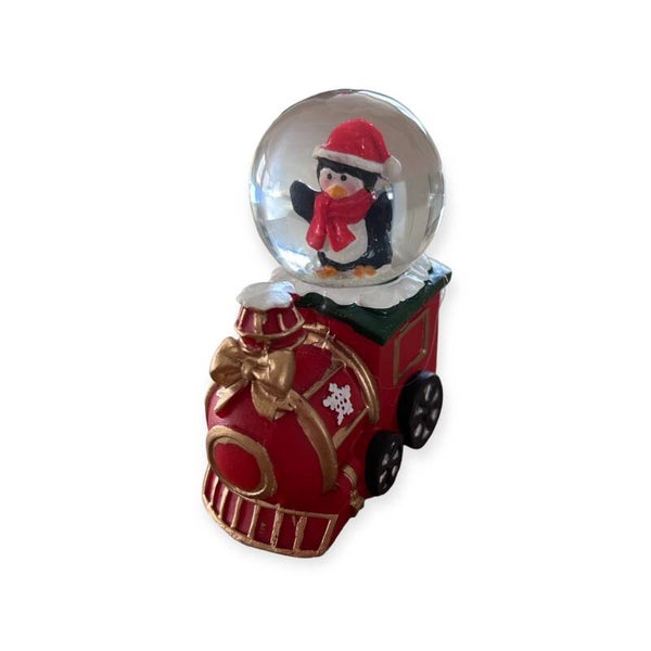 Sneeuwbol | Kerstmis | Trein |  Pinguïn | 7x4,5x9cm | Met kleine luchtbel