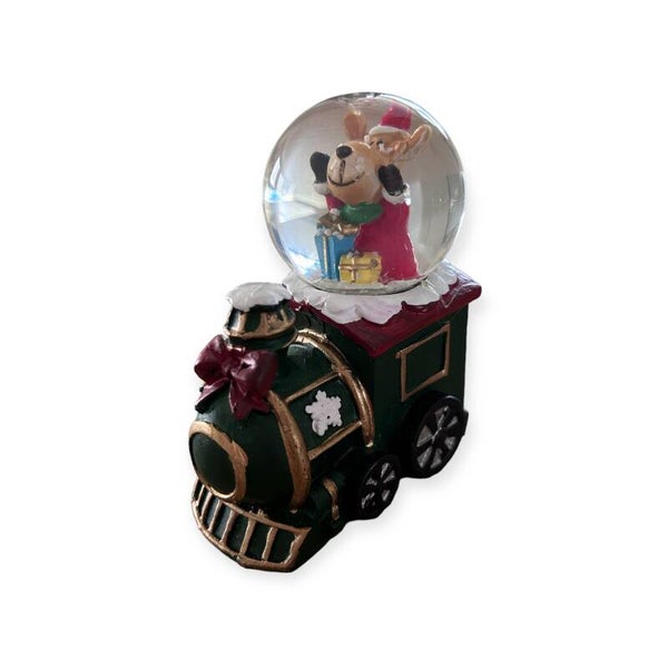 Sneeuwbol | Kerstmis | Trein |  Rendier | 7x4,5x9cm | Met kleine luchtbel