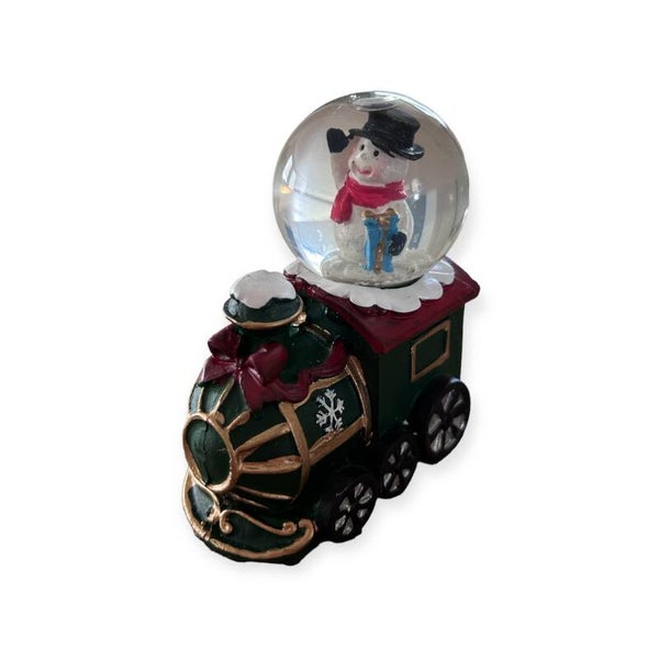Sneeuwbol | Kerstmis | Trein |  Sneeuwpop | 7x4,5x9cm | Met kleine luchtbel