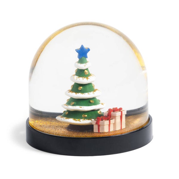 Sneeuwbol | Kerstmis | Kerstboom | Cadeaus | Glitters | &Klevering | Kunststof | 8x8x8,5cm