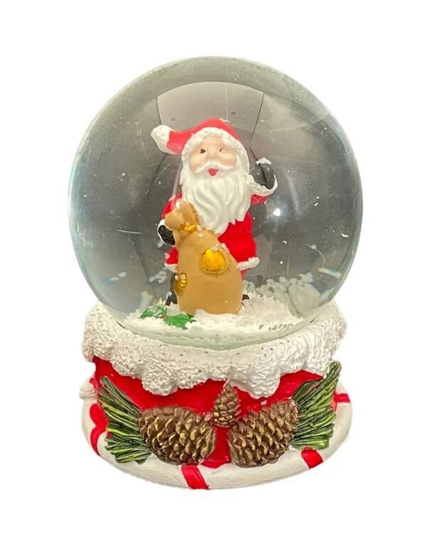 Sneeuwbol | Kerstman | Zak cadeaus | Kerstcadeaus | House of Seasons | Ø 7 x 9cm