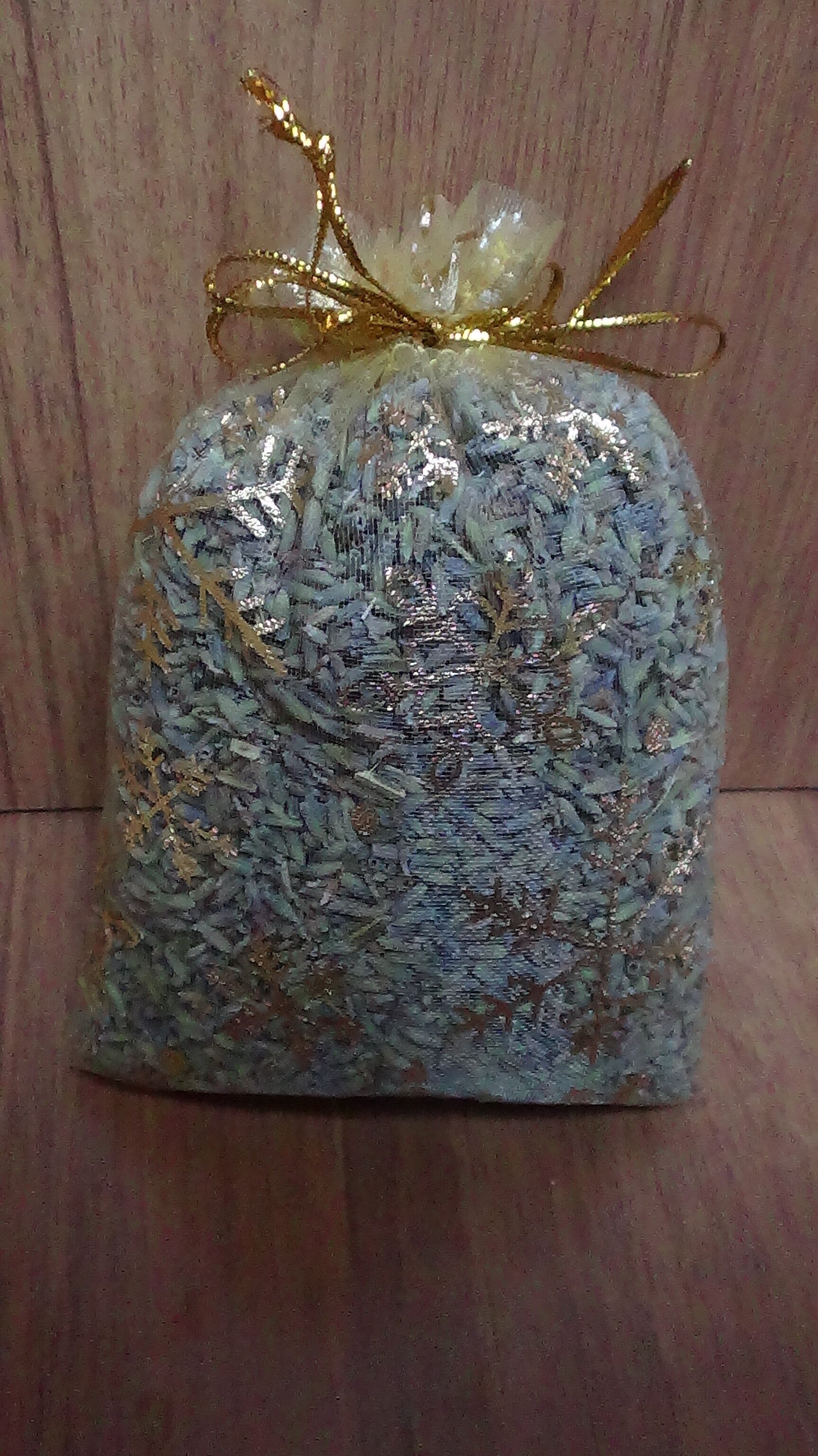 sacchetto organza 10x13 cm circa natalizio con oltre 18 gr di fiore di lavanda vedi foto