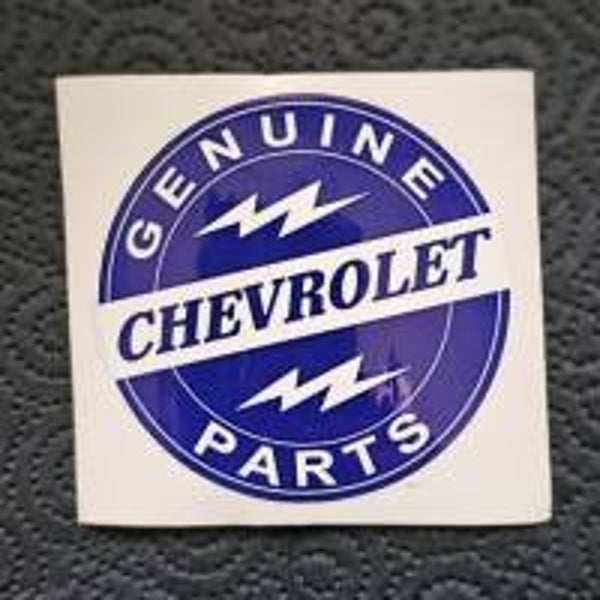 Chevi, US-Car, Sticker, Autoaufkleber, blau/weiß