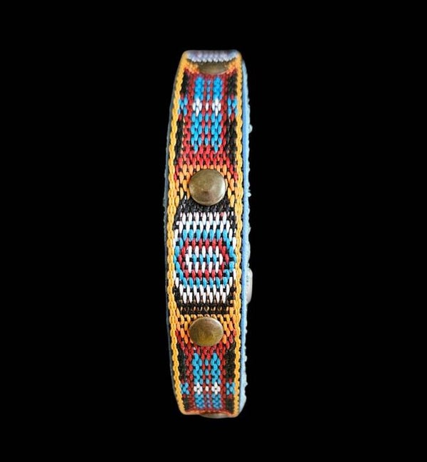 Hundehalsband, schwarz, türkisfarbenen Cabochons (MBorte2)