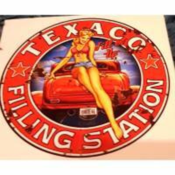 Texaco Filling Station Pin up Girl 2, Aufkleber