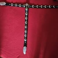 Wechsel-Gürtel mit Concha, mit Seitenteil, passend zum indianischem Outfit im Set (2 Teile), (GÜ 30) Etwas für Liebhaber