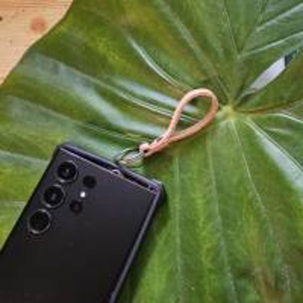 Fingerschlaufe aus Leder Natur