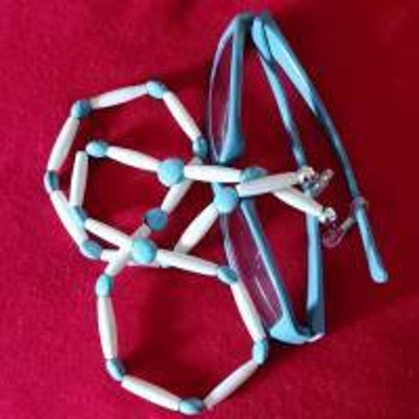 Brillenkette , Brillenband (Linsen/Howlith)