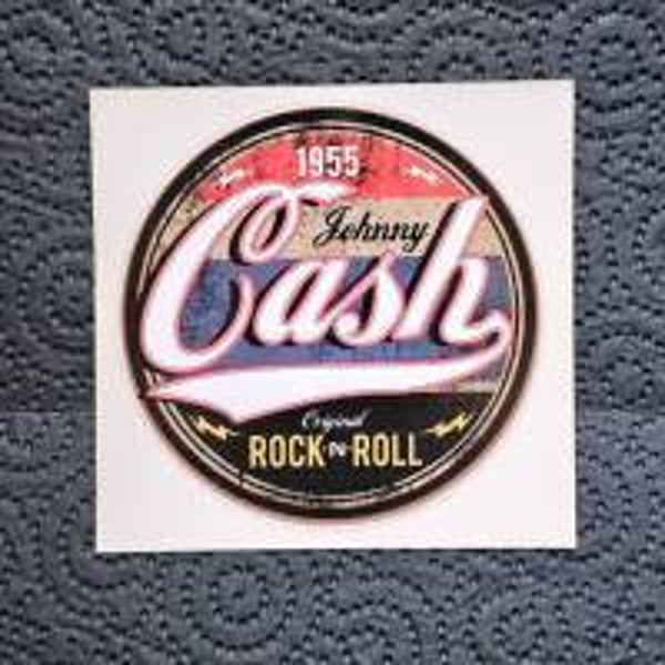 Johnny Cash US-Car, Sticker, Autoaufkleber bunt