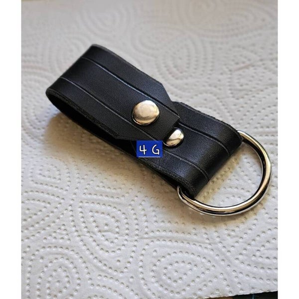 Gürtelschlaufe aus Vollleder, in schwarz (G4)