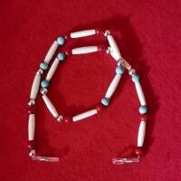 Brillenband / Brillenkette im indianischem Stil (BRI 001 Koralle/Howlith)