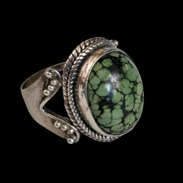 Navajo -Ring, Sterling Silber mit wunderschönem Türkis, Nativ American