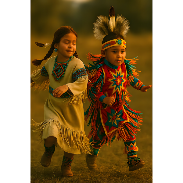 Spielende indigene Kinder