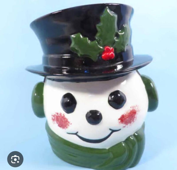 Snowman Planter / Candle Holder/ Candy Jar
