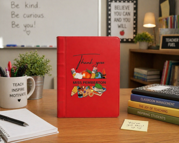Personalised "Thank you teacher" Journal A5 200 Lined Pages 70gsm