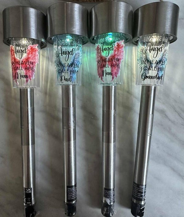 Personalised Solar Light in Memory of Loved One - Solar Powered Outdoor use only