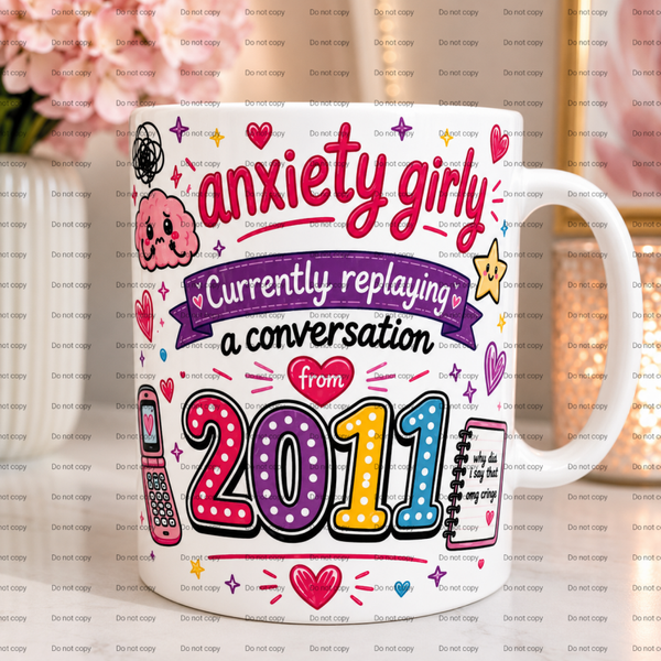 Anxiety Girl Mug 11Oz