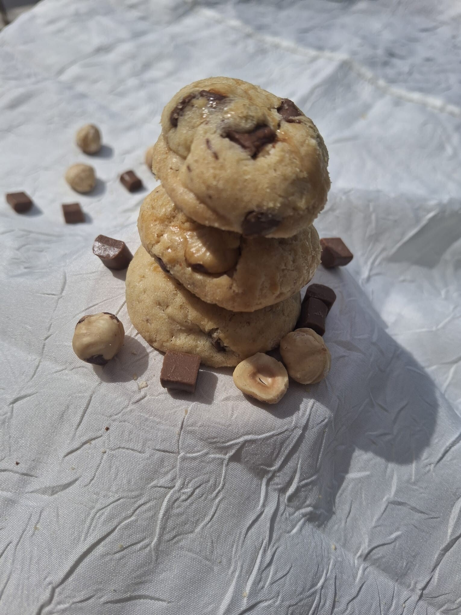 Cookies aux noisettes et chocolat lait